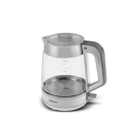 Karaca Glass Tea XL 2 in 1 Cam Çay Makinesi Cool Gray