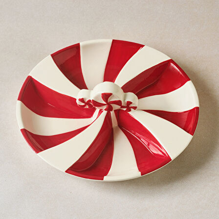 Karaca New Year Yılbaşı Candy Twist Bölmeli Sunumluk 26,7 cm