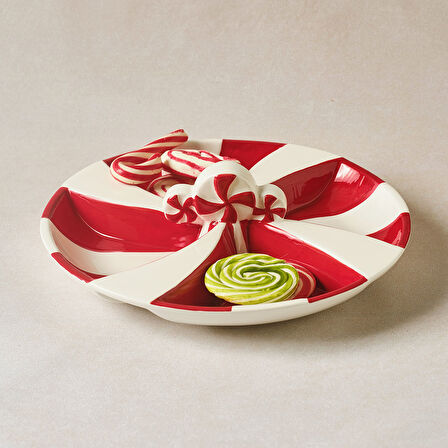 Karaca New Year Yılbaşı Candy Twist Bölmeli Sunumluk 26,7 cm