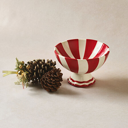 Karaca New Year Yılbaşı Candy Twist Kase 17,5 cm