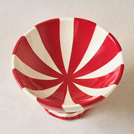 Karaca New Year Yılbaşı Candy Twist Kase 17,5 cm