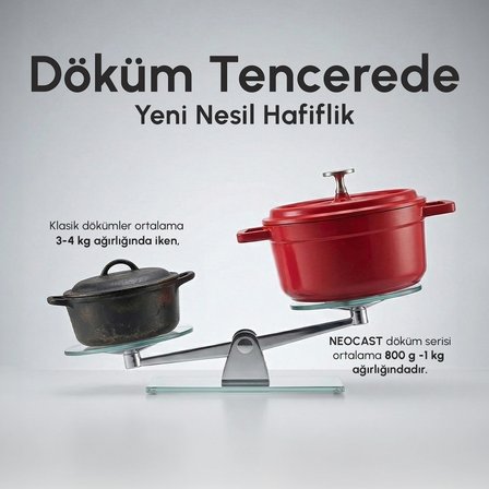 Karaca Swiss Crystal Neocast 7 Parça Döküm Tencere ve Tava Seti Kırmızı