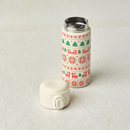 Karaca New Year Yılbaşı Snow Çelik Sızdırmaz Termos 350 ml