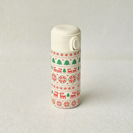 Karaca New Year Yılbaşı Snow Çelik Sızdırmaz Termos 350 ml