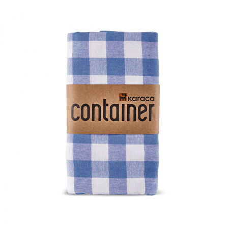 Karaca Container Pötikare %100 Pamuklu Masa Örtüsü 160x160 cm Mavi