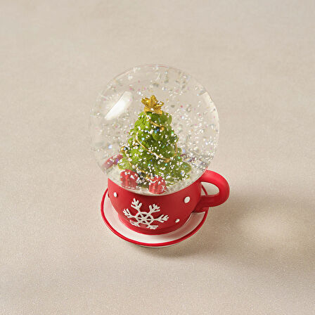 Karaca Home New Year Yılbaşı Coffee Cup Kar Küresi 9,5 x 8 x 11,5 cm
