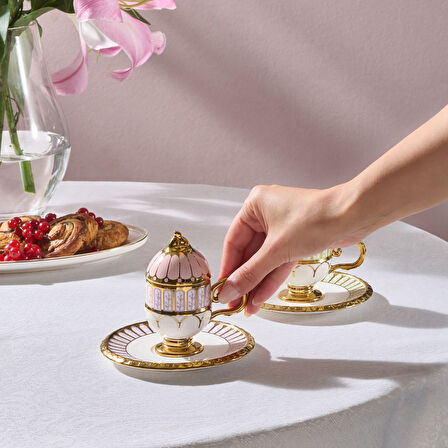 Karaca Faberge Egg Flowers 2 Kişilik Kahve Fincanı 70 ml
