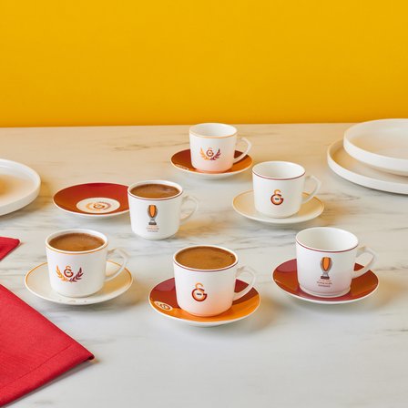 Karaca x Galatasaray Lisanslı 6 Kişilik Kahve Fincan Takımı 80 ml