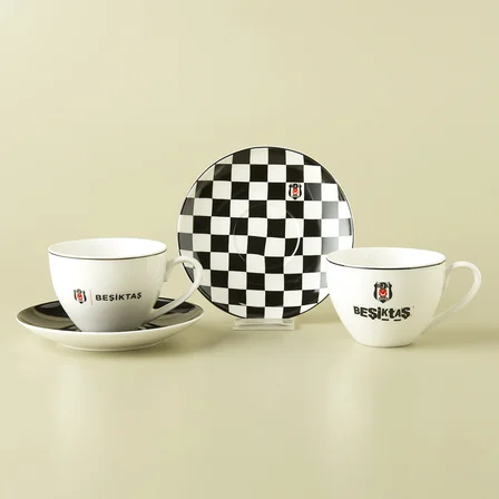 Karaca x Beşiktaş Lisanslı 2 Kişilik Çay Fincan Takımı 220 ml