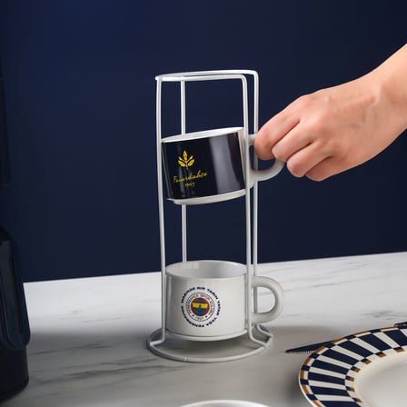 Karaca x Fenerbahçe Lisanslı 4 Kişilik Standlı Çay Fincan Takımı 180 ml