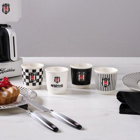 Karaca x Beşiktaş Lisanslı 4 Kişilik Espresso Seti 90 ml