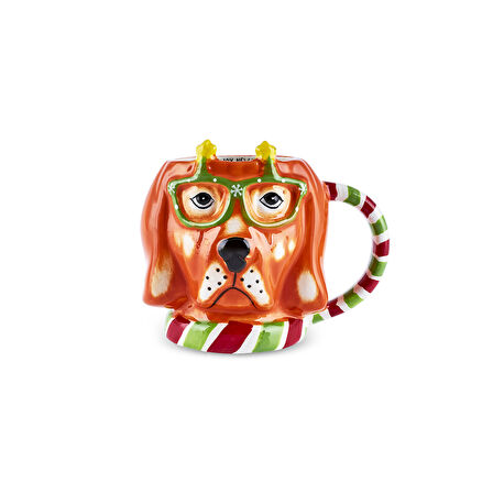 Karaca New Year Yılbaşı Animal Dog & Cat 2'li Mug Seti