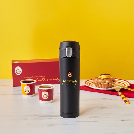 Karaca x Galatasaray Lisanslı Çelik Sızdırmaz Termos Kutulu 450 ml