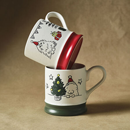 Karaca New Year Yılbaşı Kitty 2 Kişilik Kupa Seti 380 ml