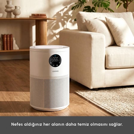 Karaca Oksijen Plus S1 Compact Hava Temizleyici HEPA Filtreli (True HEPA / H13) ve Akıllı Lazer Sensörlü Matte White