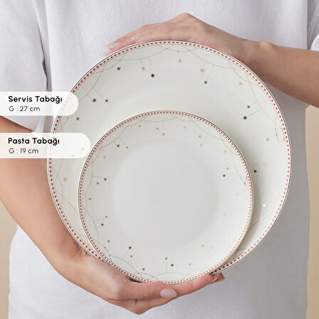 Karaca Elegance Bone Festival 24 Parça 6 Kişilik Yemek Takımı