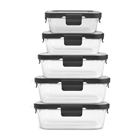 Karaca Vera Metal Kapaklı 5'li Saklama Kabı