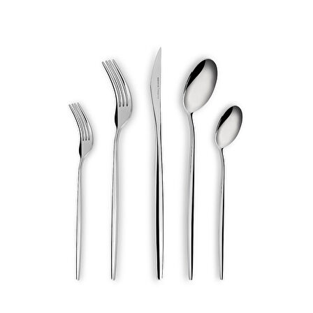 Karaca Porto 30 Parça 6 Kişilik Çatal Kaşık Bıçak Takımı Platin