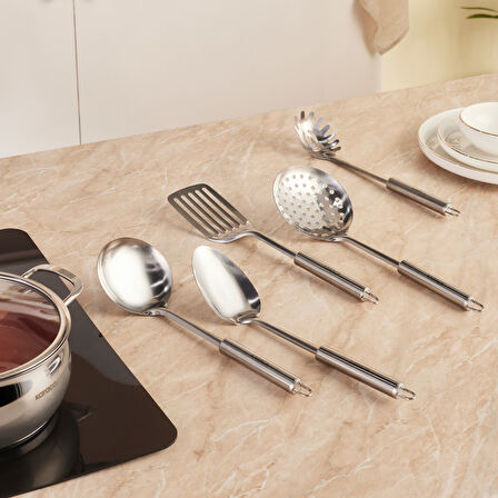 Karaca Karıştır-Pişir-Sakla 18 Parça Servis Gereçli Çelik Tencere Seti