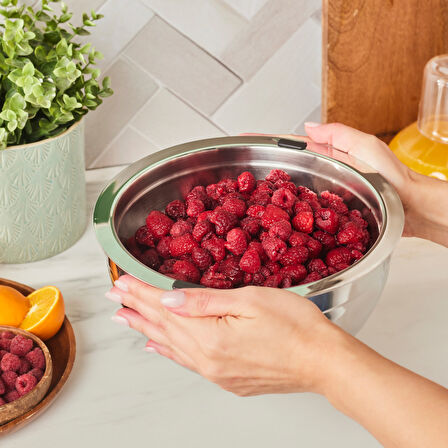 Karaca Mutfaksever Ice Hot Bowl Çift Cidarlı ve Su Hazneli Çelik Servis Kasesi 20 cm