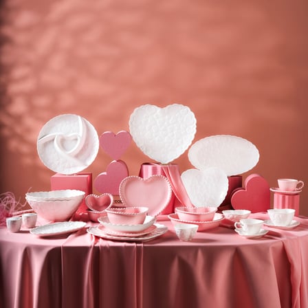 Karaca Pink Love Çerezlik Beyaz 9 cm