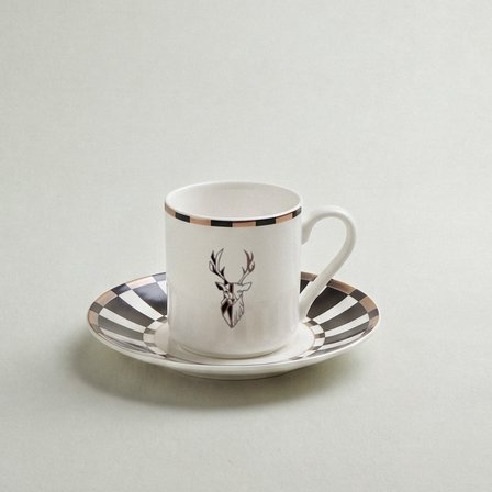 Karaca Aries Çizgili Kahve Fincan Takımı 90 ml