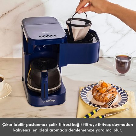 Karaca x Fenerbahçe Lisanslı Just Coffee Aroma 2 in 1 Filtre Kahve ve Çay Demleme Makinesi