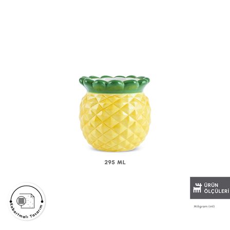 Karaca Pineapple Mini Saksı 295 ml