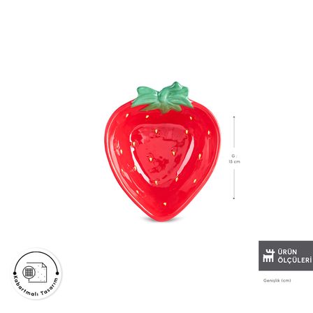 Karaca Strawberry Kase 15 cm