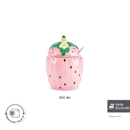 Karaca Strawberry Şekerlik Pembe 350 ml