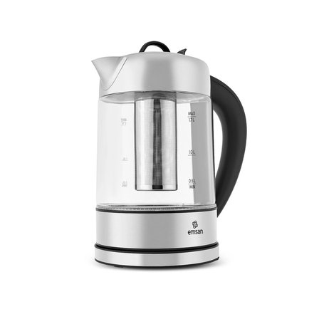 Emsan Cam 2215 Sıcaklık Ayarlı Bitki Çayı Makinesi Inox 2200W