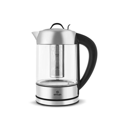 Emsan Cam 2215 Sıcaklık Ayarlı Bitki Çayı Makinesi Inox 2200W