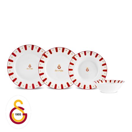 Karaca x Galatasaray Lisanslı Forever Bone 24 Parça 6 Kişilik Yemek Takımı