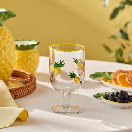 Karaca Pineapple Kadeh 390 ml Sarı