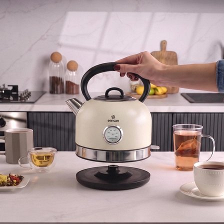 Emsan Retro Su Isıtıcısı 2202 Retro Cream 1,7L  2200W
