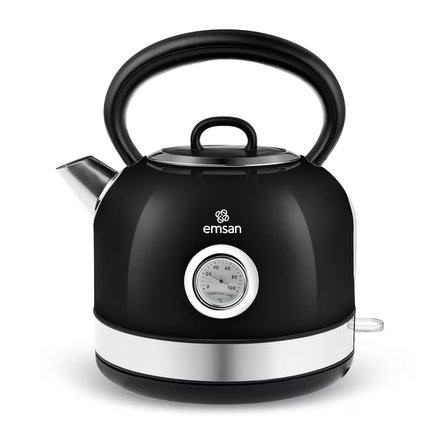 Emsan Retro Su Isıtıcısı 2202 Black 1,7L 2200W