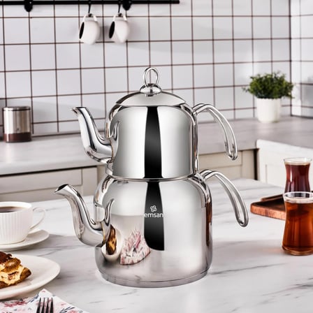 Emsan Bade Devrilmez Maxi Çaydanlık Takımı  1,8L & 3,3L