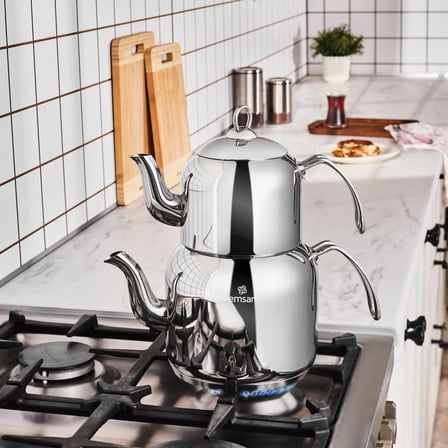 Emsan Bade Devrilmez Maxi Çaydanlık Takımı  1,8L & 3,3L