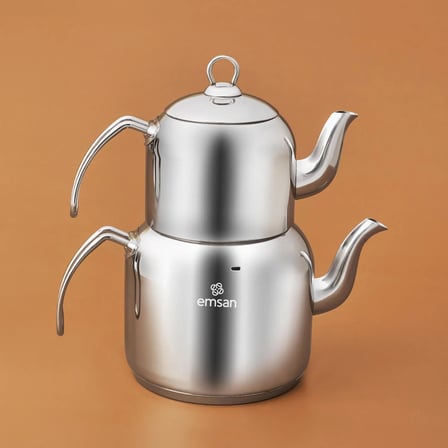 Emsan Bade Devrilmez Maxi Çaydanlık Takımı  1,8L & 3,3L