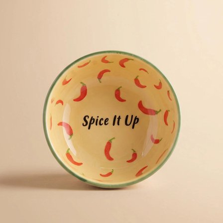 Karaca Spice It Up Acı Biber Desenli Yuvarlak Çerezlik 10 cm Sarı