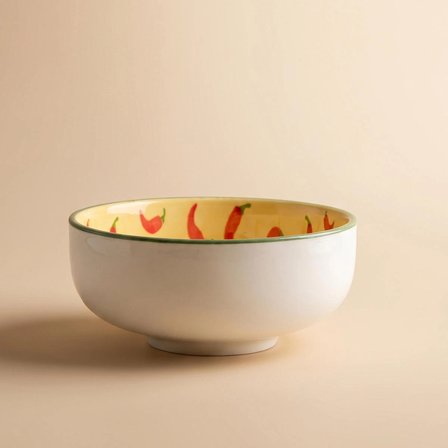 Karaca Spice It Up Acı Biber Desenli Yuvarlak Çerezlik 10 cm Sarı