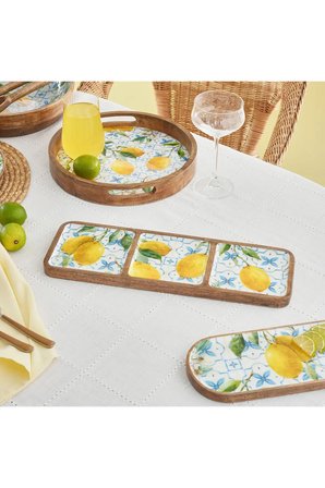 Karaca Home Mango Lemon 3'lü Çerezlik 42x14x2,5 cm