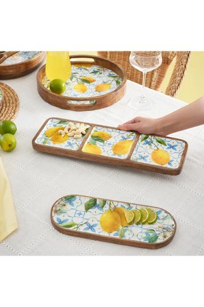 Karaca Home Mango Lemon 3'lü Çerezlik 42x14x2,5 cm