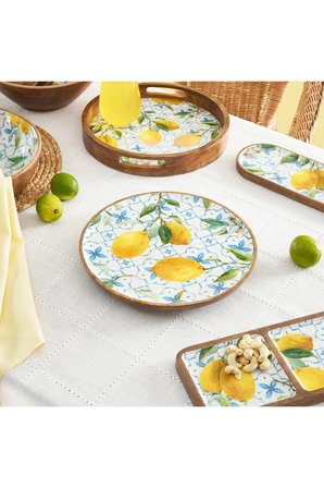 Karaca Home Mango Lemon Ayaklı Servislik 29x29x4 cm