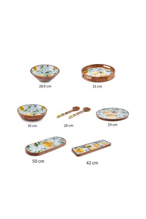 Karaca Home Mango Lemon Ayaklı Servislik 29x29x4 cm