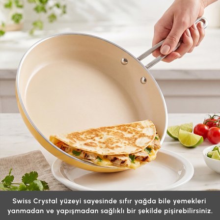 Karaca x Refika Swiss Crystal 9 Parça Tencere ve Tava Seti Mustard Yellow