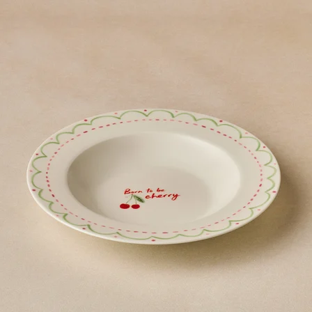 Karaca Cherry Time Çukur Tabak 20 cm