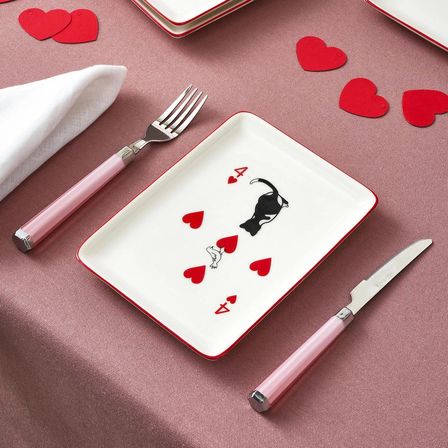Karaca Kupa Kedisi 4 Kişilik Porselen Pasta Takımı