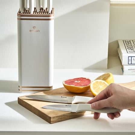 Emsan Megacut Square 9 Parça Bıçak Seti Krem