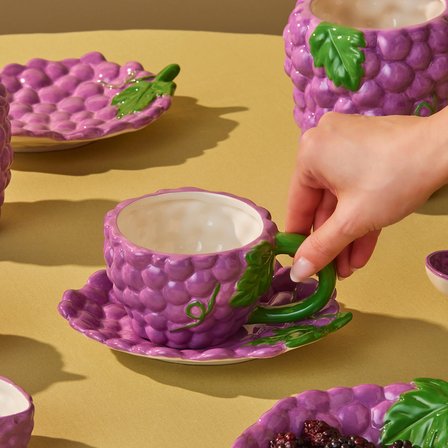 Karaca Grape Çay Fincan Takımı 296 ml